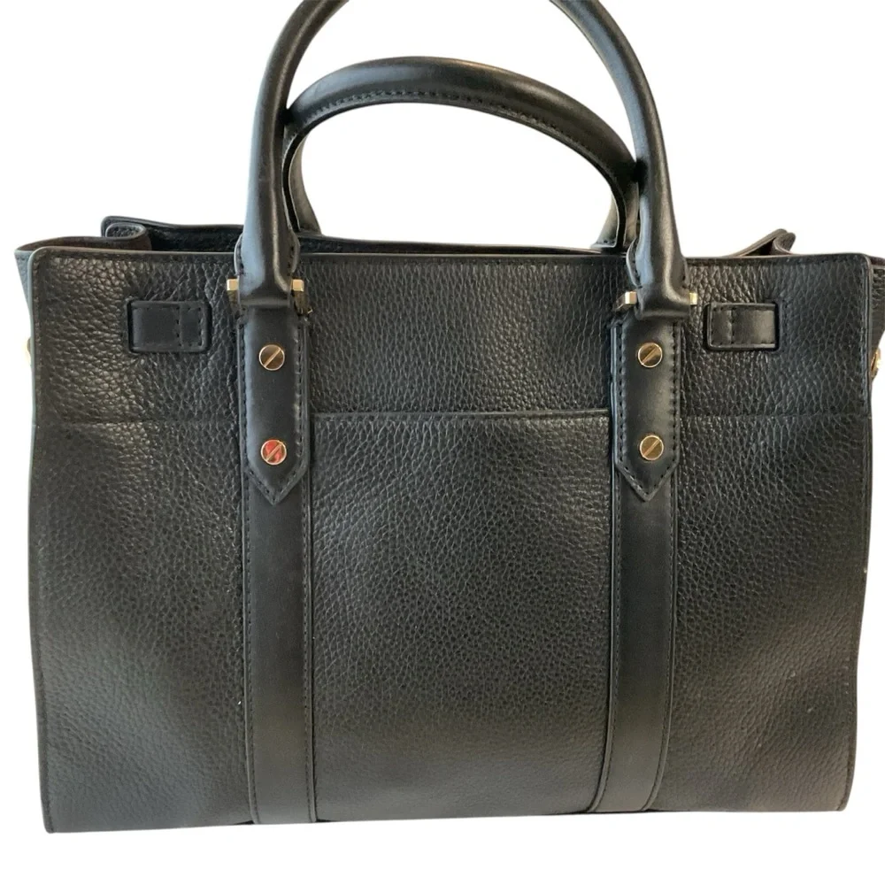 Michael Kors Nouveau Hamilton black leather Satchel, NWT - Picture 2 of 8